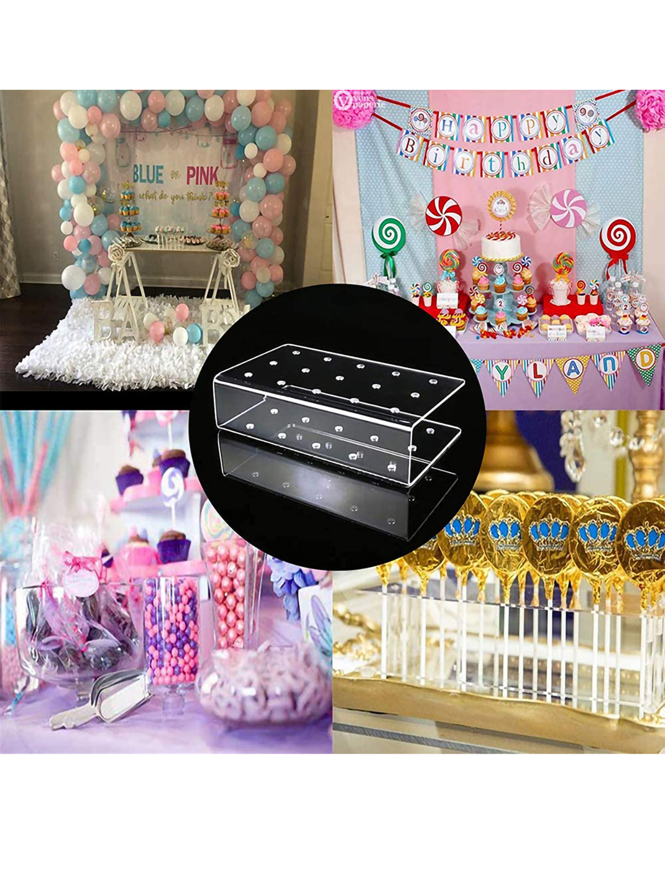 1PC 15 Hole Cake Pop Stand Can - Pop Display Shelf ulasan dan harga