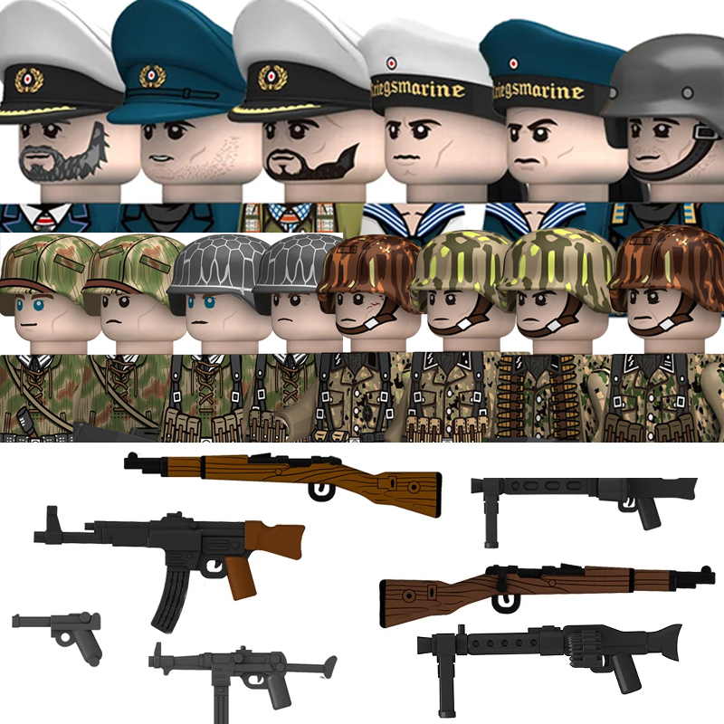 Military WW2 German Navy Figur - Lego Minifigure Holder ulasan dan harga