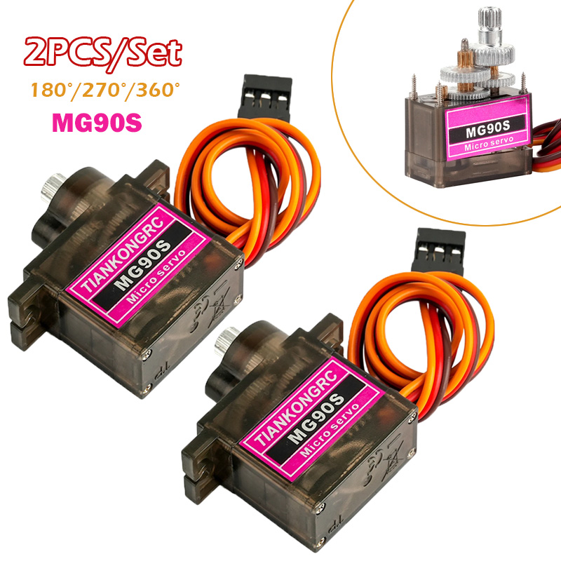 2PCS MG90S Full Metal Gear Mic - Model Airplane Plastic ulasan dan harga