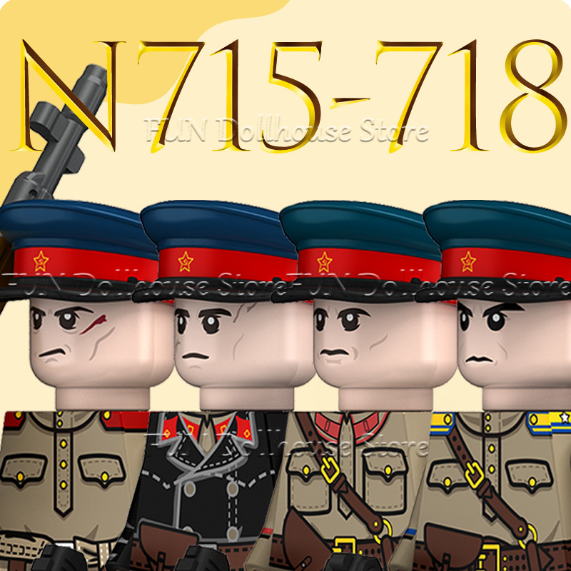 MOC WW2 Soviet Soldier Figures - Lego Minifigure Holder ulasan dan harga