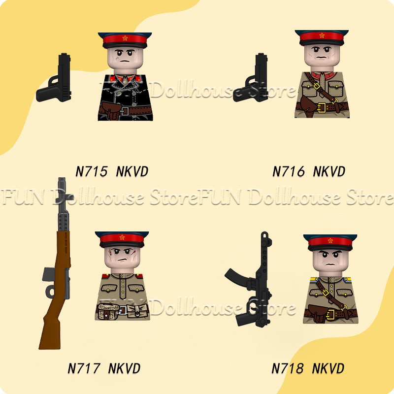 MOC WW2 Soviet Soldier Figures - Lego Minifigure Holder ulasan dan harga