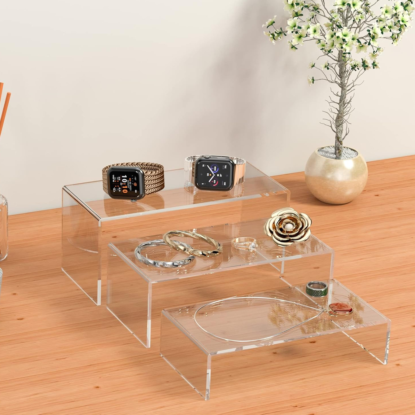 3 pieces of acrylic display sh - Pop Display Shelf ulasan dan harga