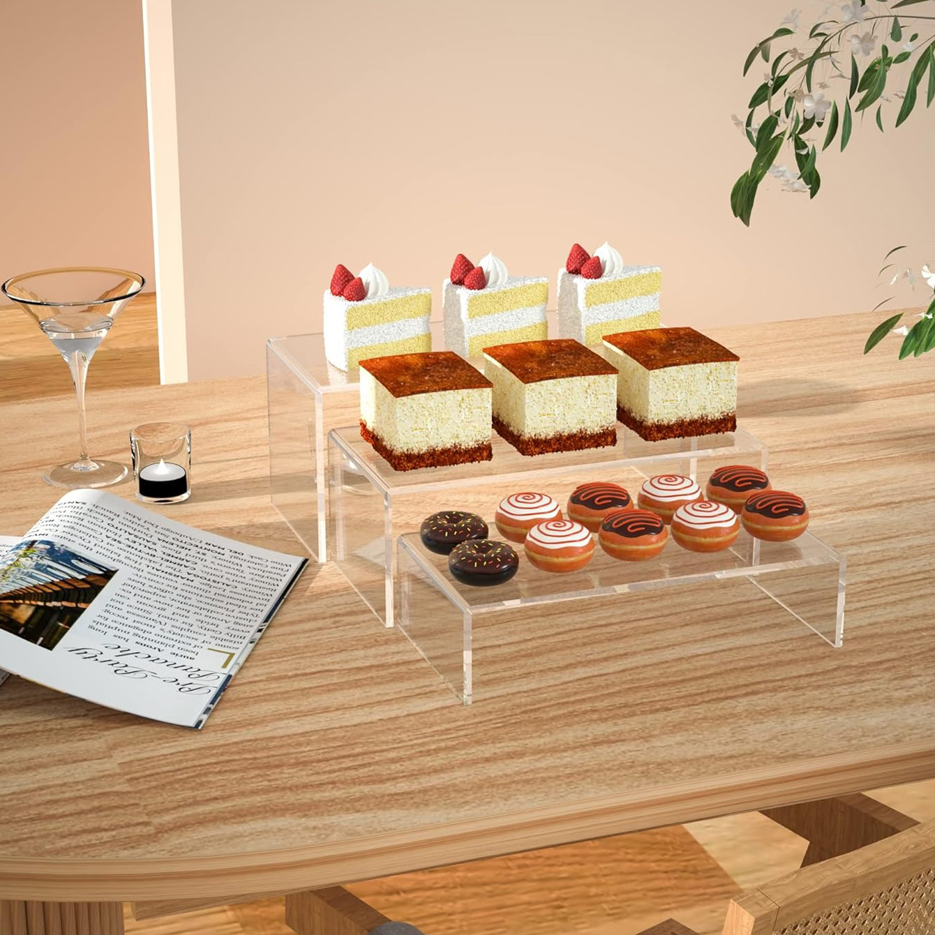 3 pieces of acrylic display sh - Pop Display Shelf ulasan dan harga