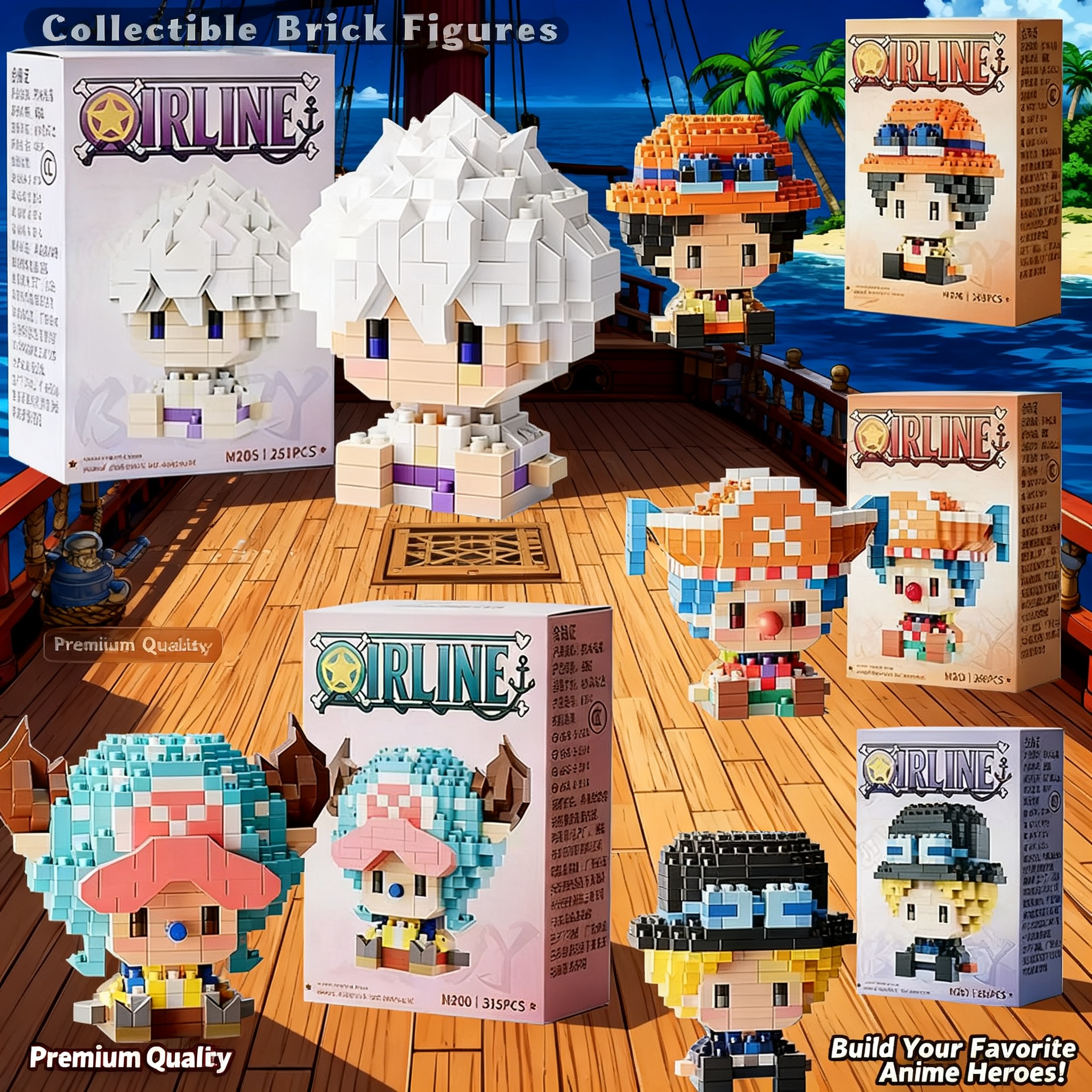 One Piece Anime Sun God Nika L - Building Block Mini ulasan dan harga