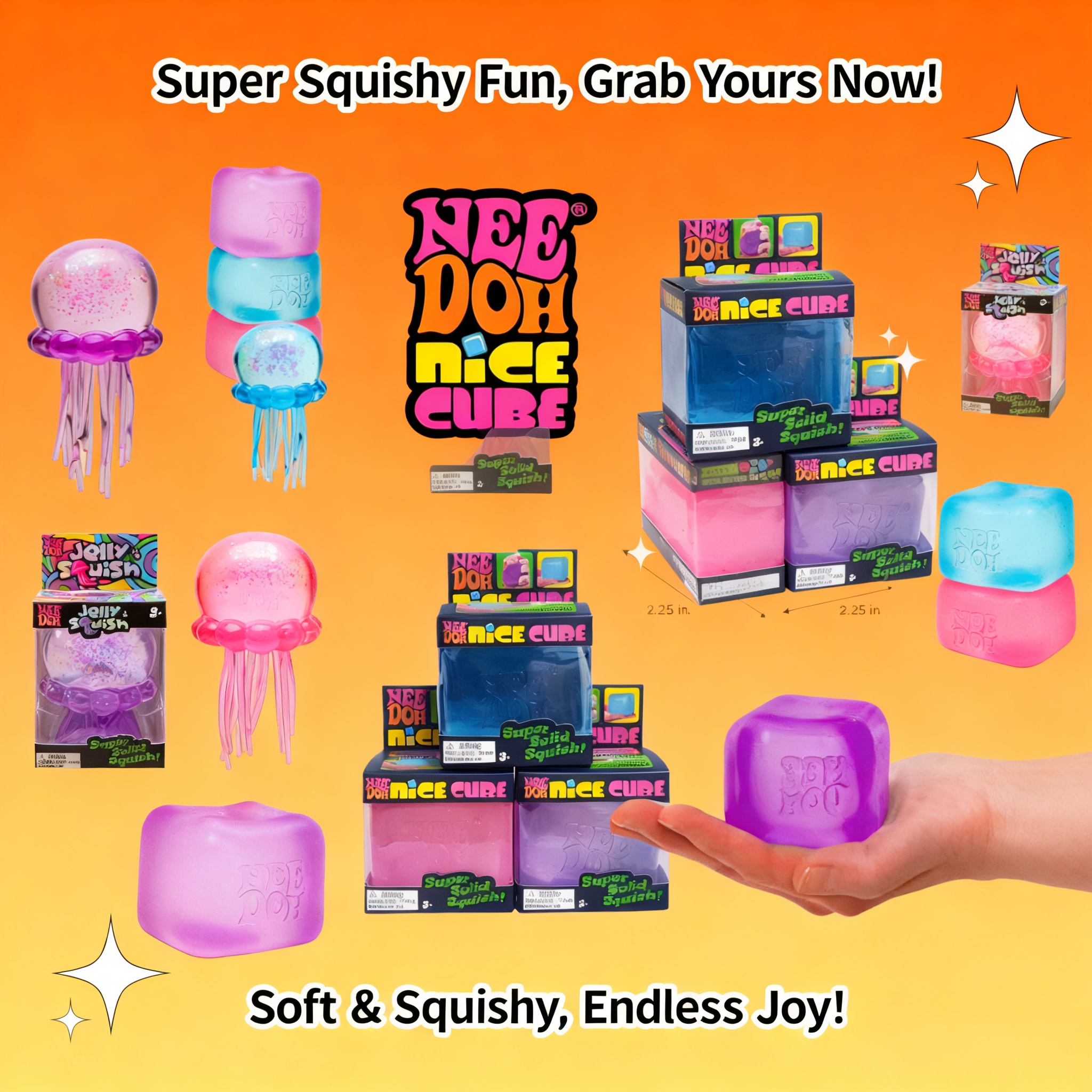 Trending Jellyfish Cube Squish - Fidget Cube Original ulasan dan harga