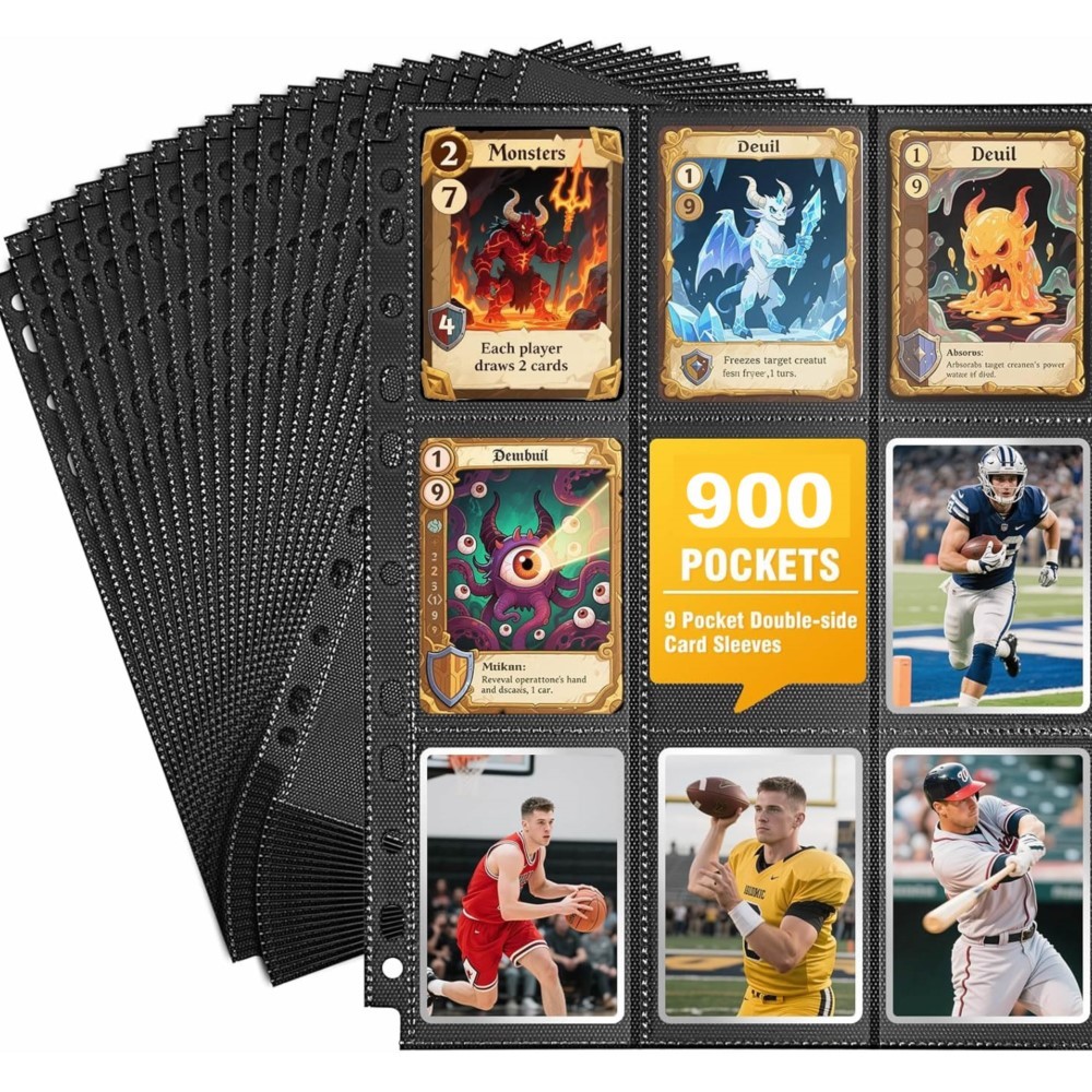 50Pack 900 Pockets Trading Car - Trading Card Binder ulasan dan harga