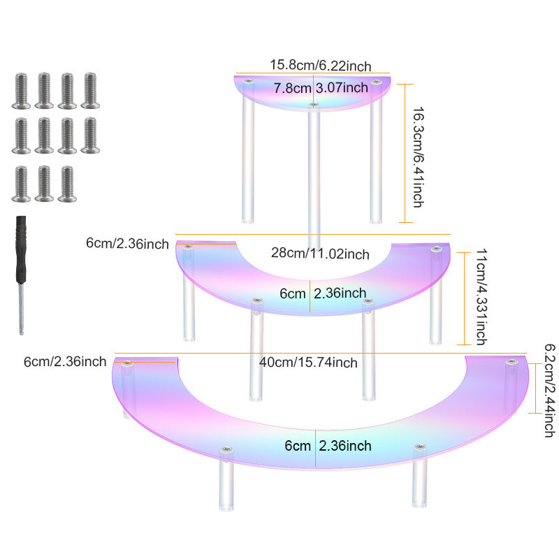 1 set 3 Tier Acrylic Display R - Display Risers Set ulasan dan harga