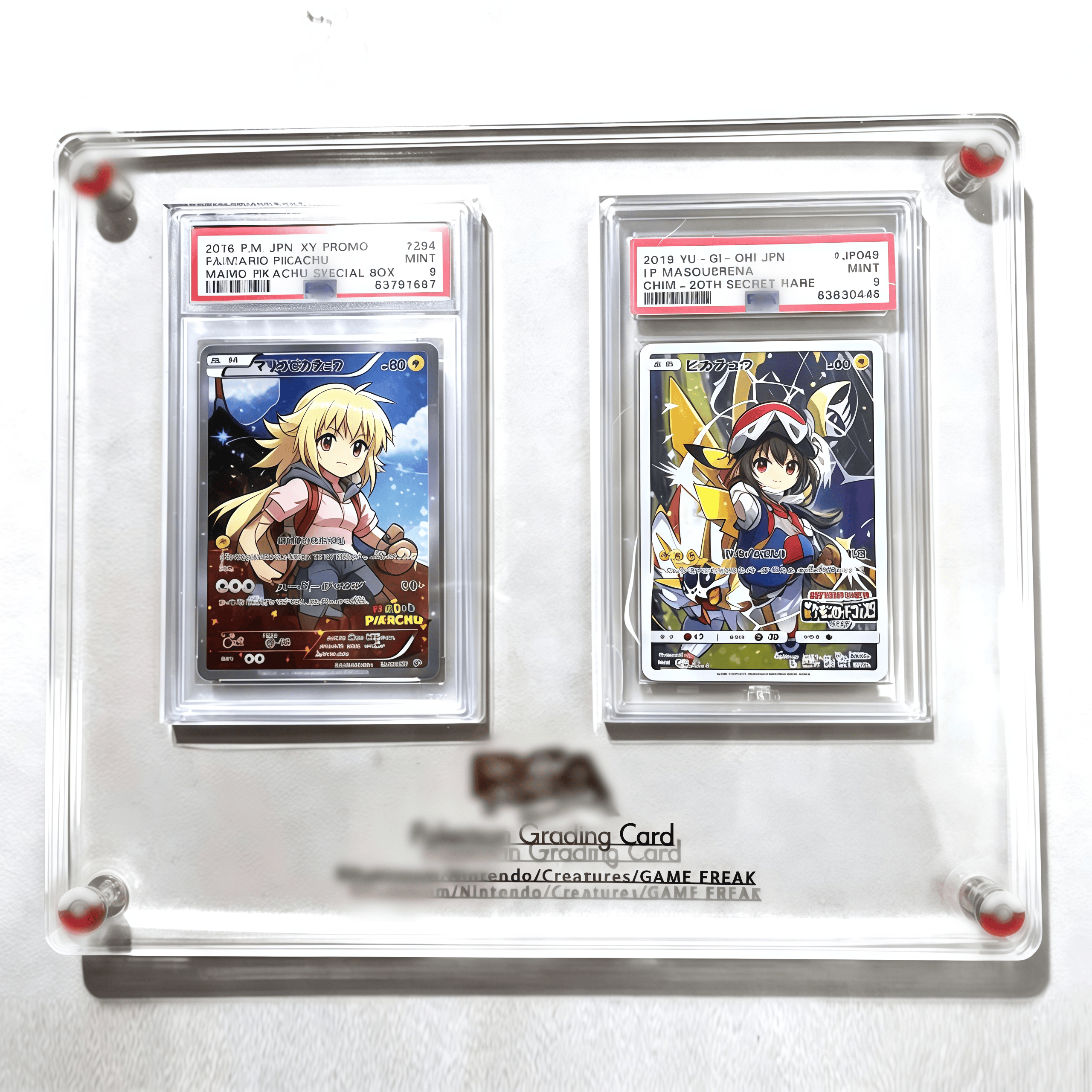 PTCG Pokemon Yu-Gi-Oh Rating G - Graded Card Display ulasan dan harga