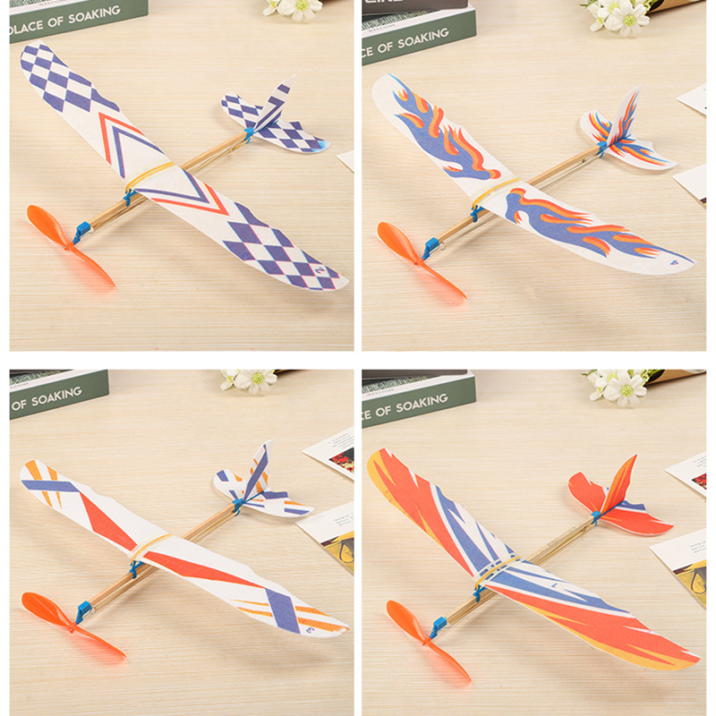 5/10Pcs Rubber Band Powered Ai - Model Airplane Plastic ulasan dan harga