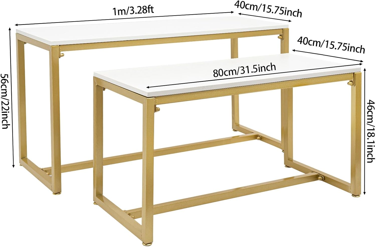 2-Piece Set Gold Modern Nestin - Display Risers Set ulasan dan harga