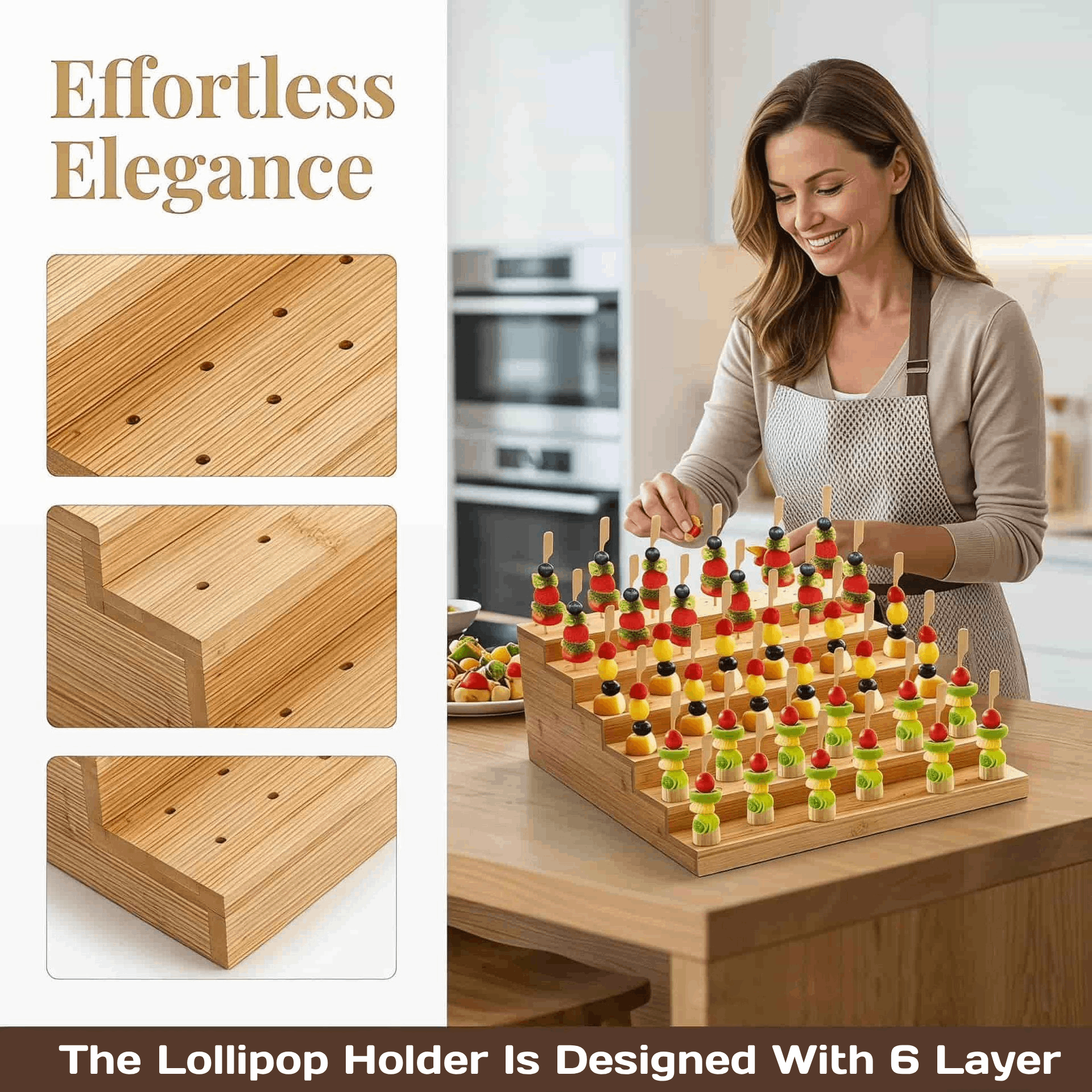 Wood Lollipop Holder Display R - Display Risers Set ulasan dan harga