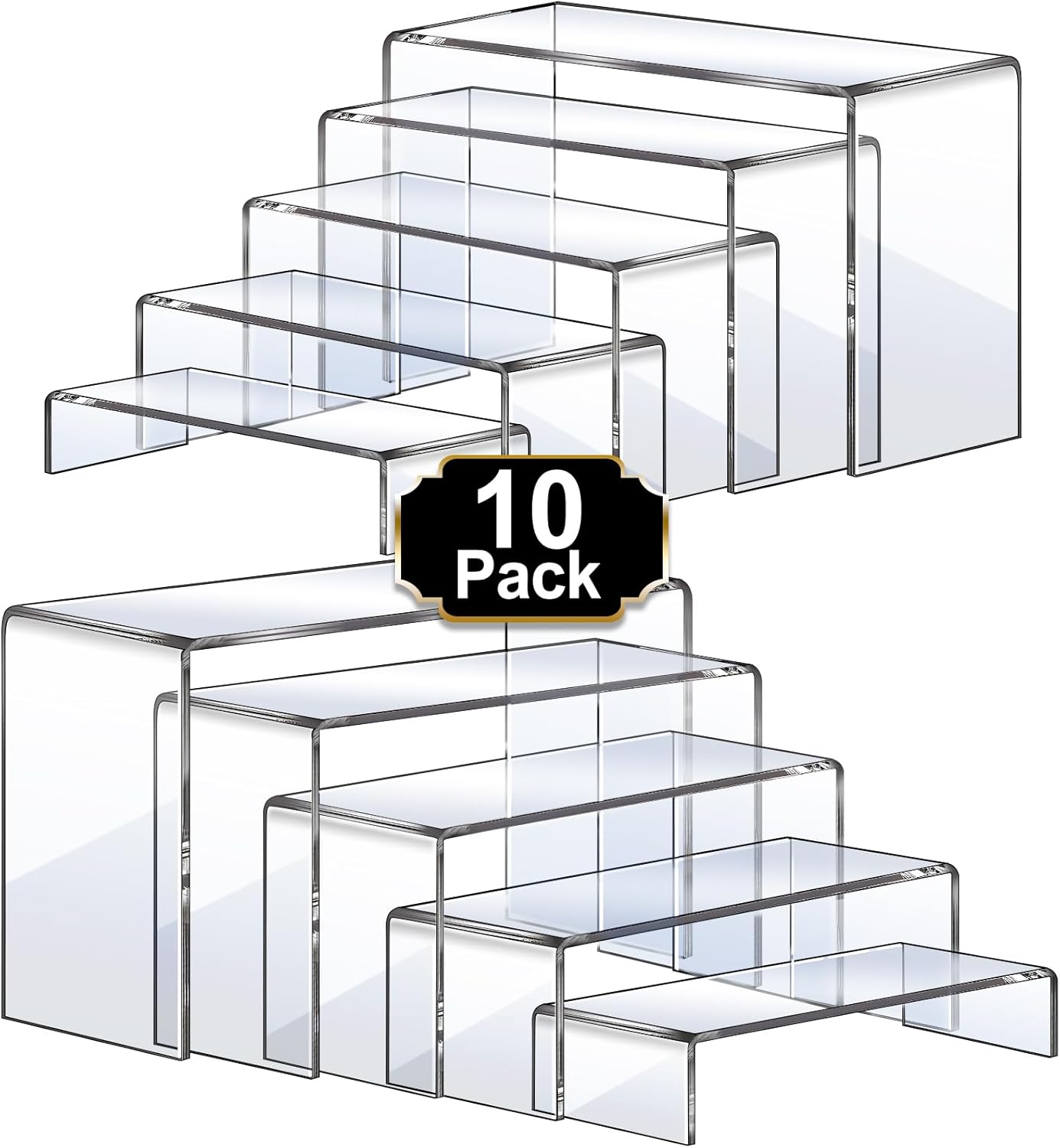 10 Pcs Acrylic Risers Set, 5 S - Display Risers Set ulasan dan harga