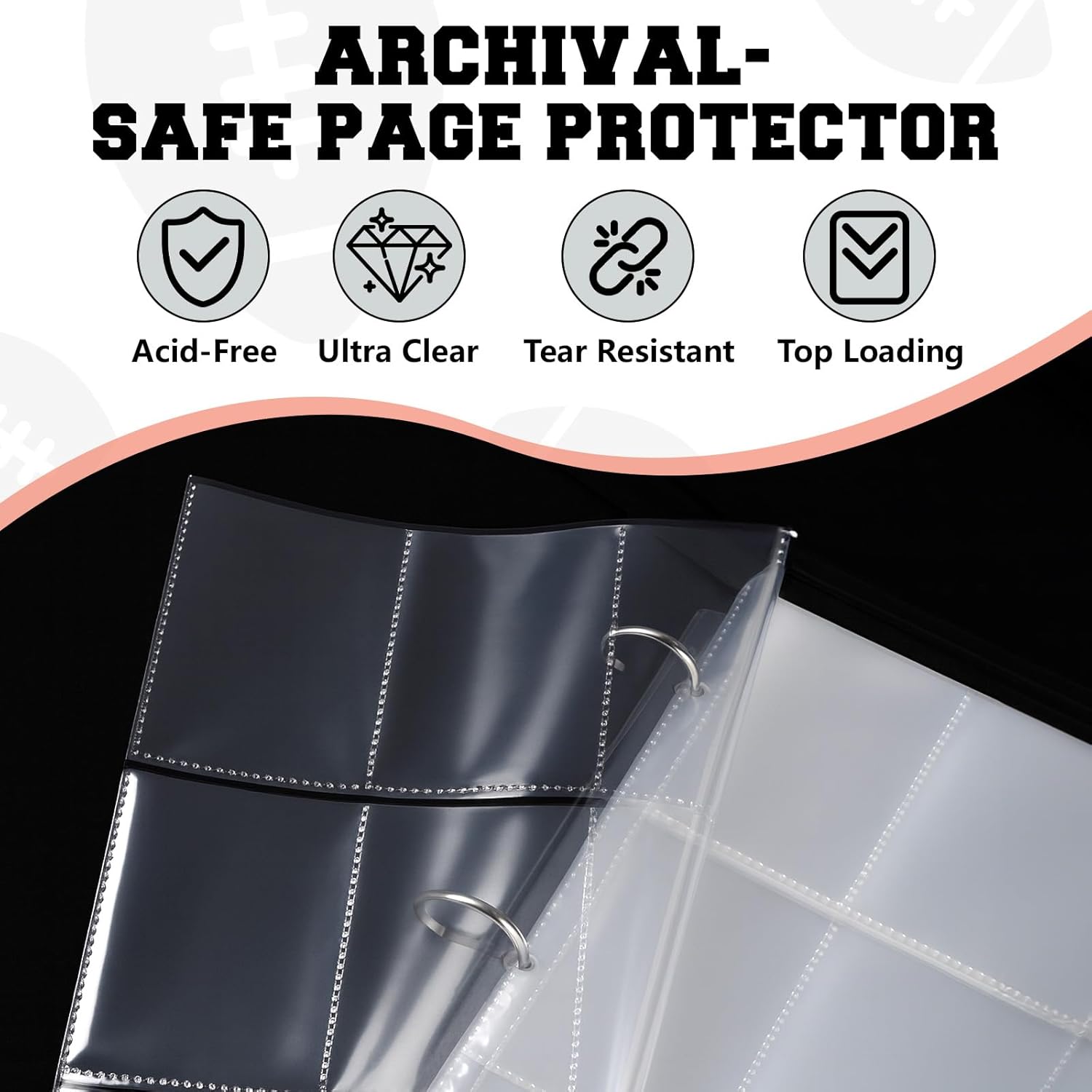Football Card Binder 9-Pocket  - Trading Card Binder ulasan dan harga