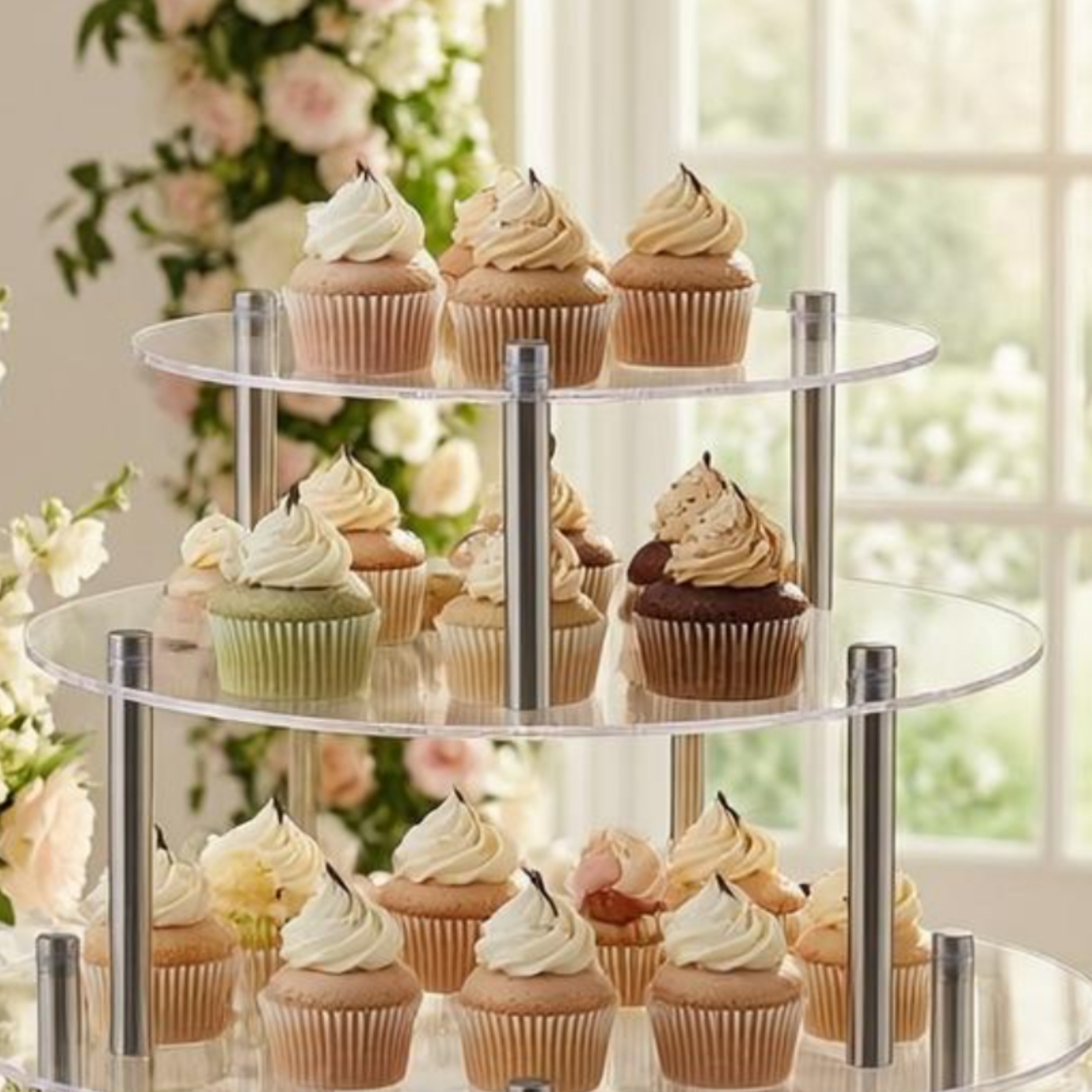 Acrylic Cake Stand Cylindrical - Display Risers Set ulasan dan harga