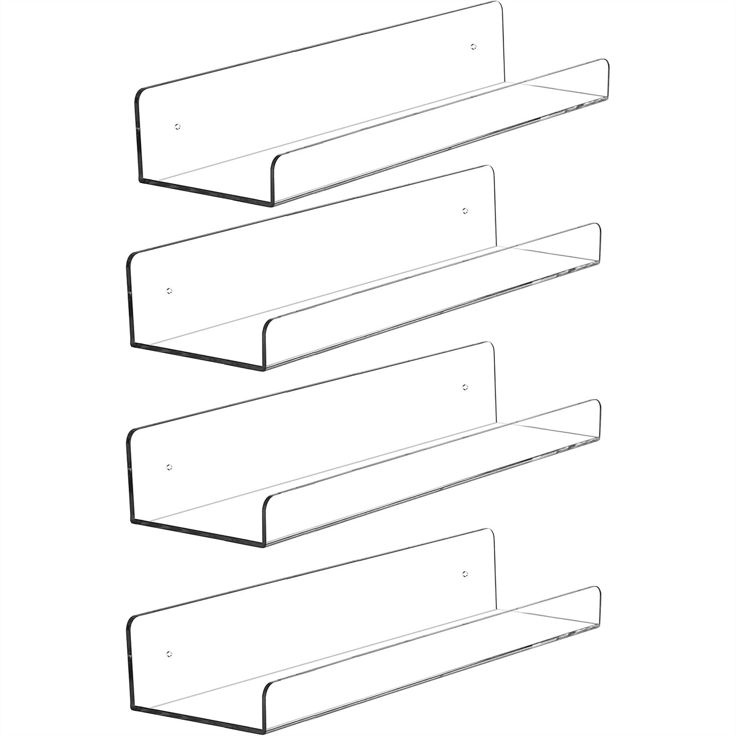 4 Pack Clear Acrylic Floating  - Pop Display Shelf ulasan dan harga
