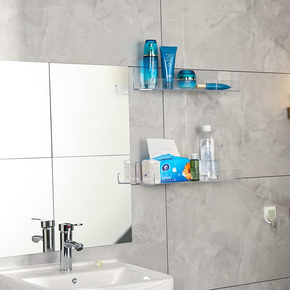 4 Pack Clear Acrylic Floating  - Pop Display Shelf ulasan dan harga