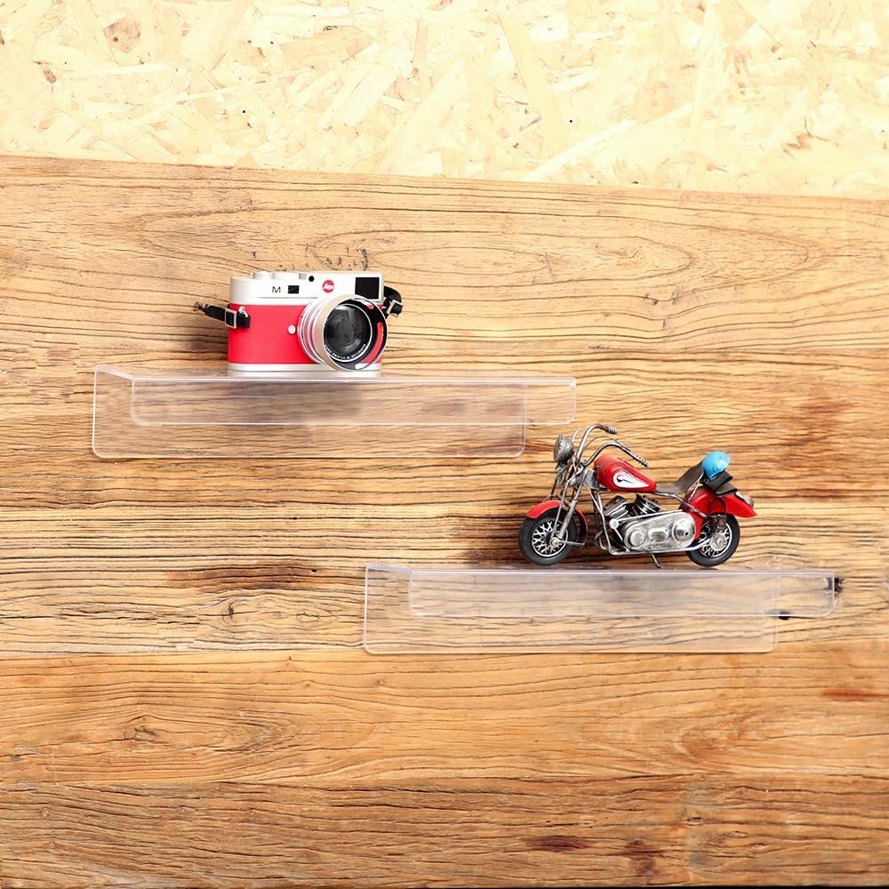 4 Pack Clear Acrylic Floating  - Pop Display Shelf ulasan dan harga
