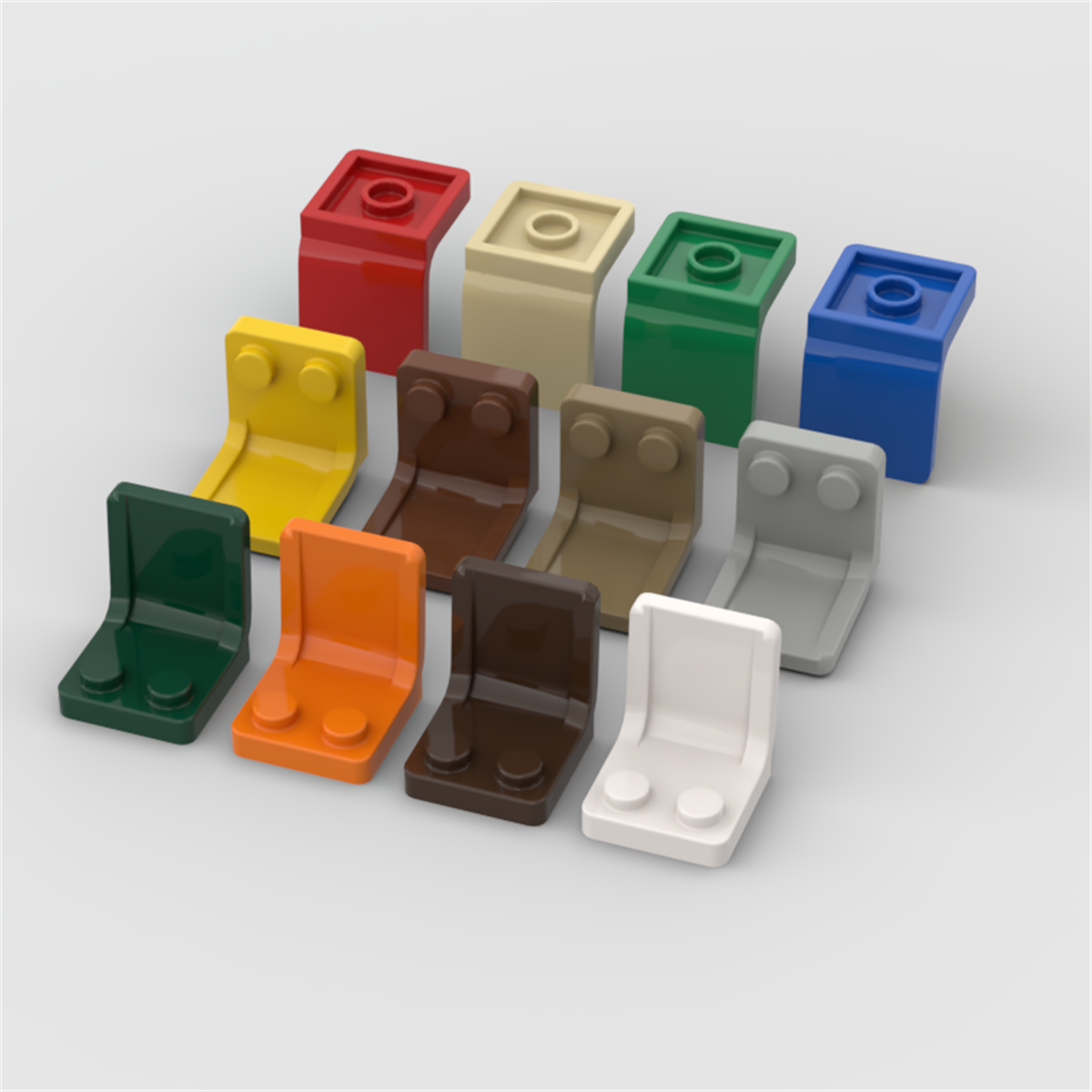 10PCS 4079 2x2 Chairs Seats Bu - Lego Minifigure Holder ulasan dan harga