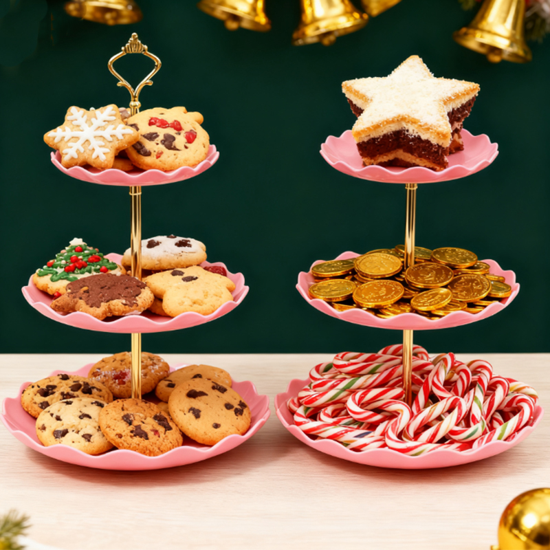 2/5pcs luxury pink cake rack d - Display Risers Set ulasan dan harga