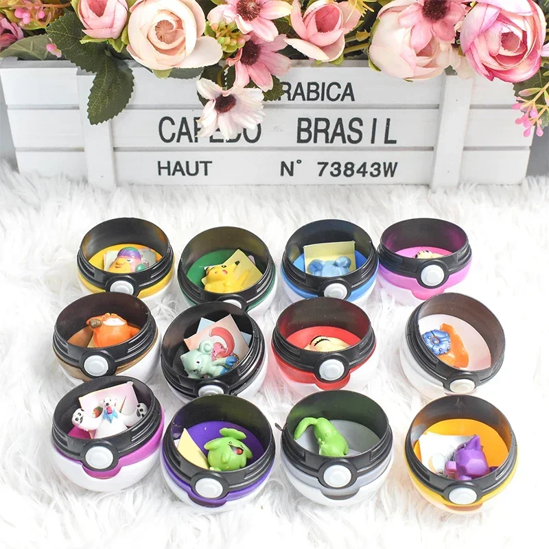 12Pcs Pokemon Figure Pokeball  - Vinyl Figure Blank ulasan dan harga