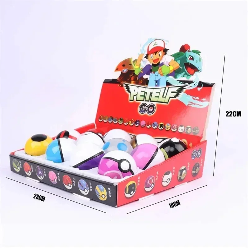 12Pcs Pokemon Figure Pokeball  - Vinyl Figure Blank ulasan dan harga