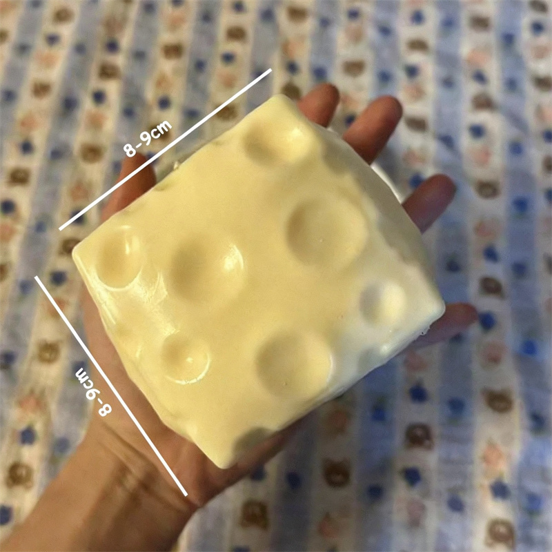 ◔Jumbo Cheese Cube Stress Ball - Fidget Cube Original ulasan dan harga