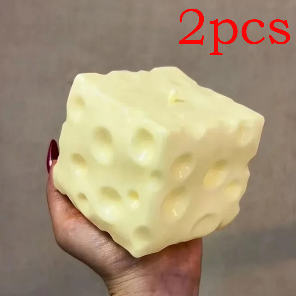 ◔Jumbo Cheese Cube Stress Ball - Fidget Cube Original ulasan dan harga