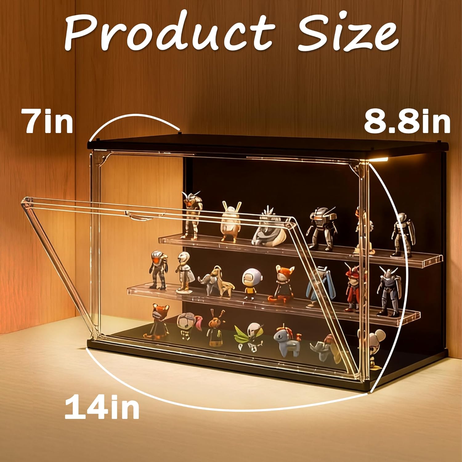 3-Tier Stackable LED Display C - Display Case Acrylic ulasan dan harga